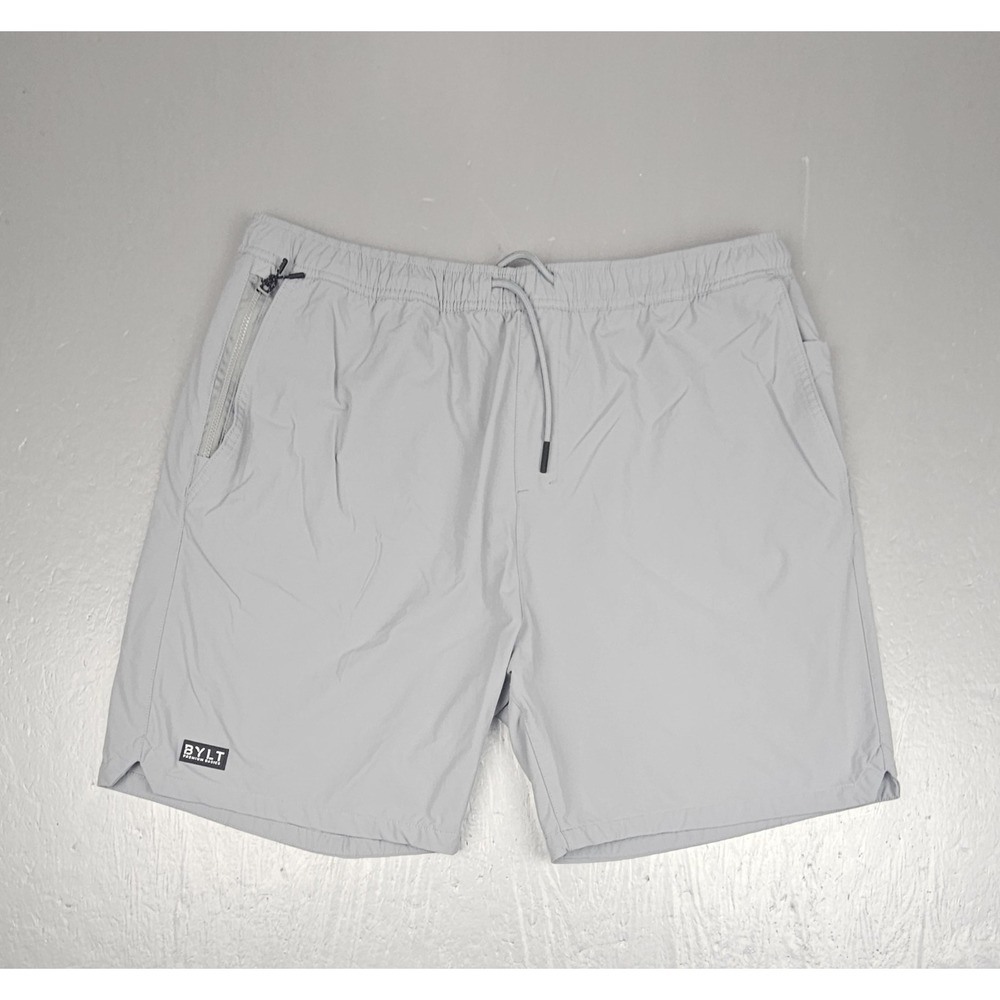 BYLT Premium Basics The Bios Short Mens XXL 7"  Storm Gray Elastic Waist Lined
